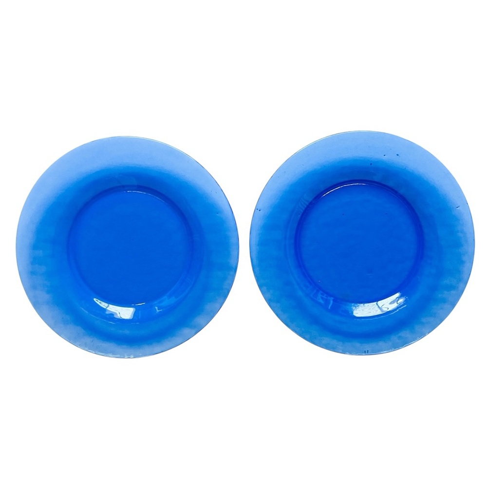 Yalos Casa Murano Glass Periwinkle Opalescent Translucent Plates - Picture 4 of 5